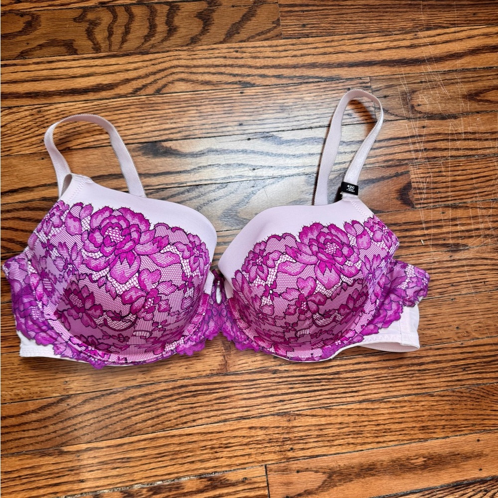Torrid Lace Overlay Sexy T shirt bra pink and Purple 42C